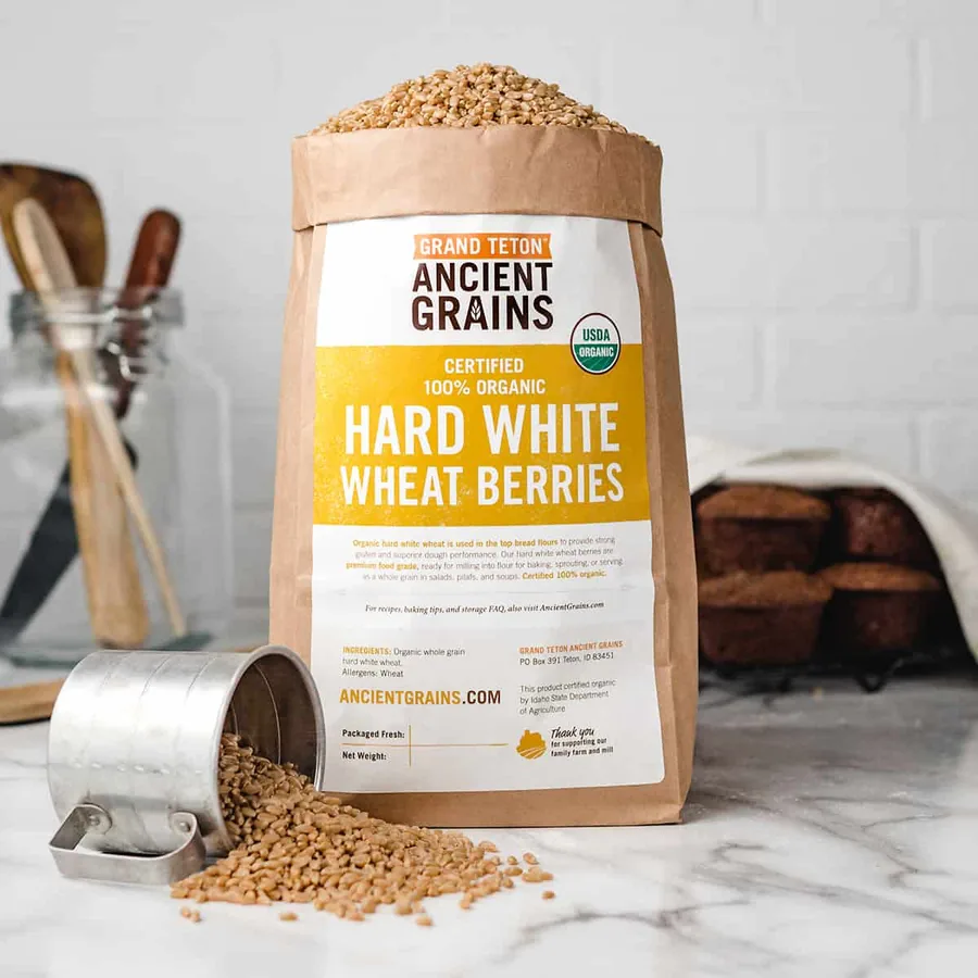 Grand Teton organic hard white wheat berries